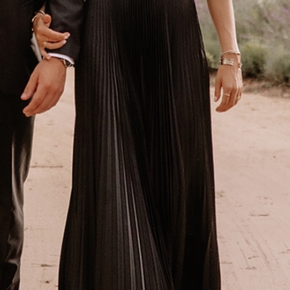 A.L.C Silk Pleated Dress Full Length